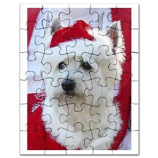 Animal Gifts  Animal Jigsaw Puzzle  Christmas Westie Puzzle
