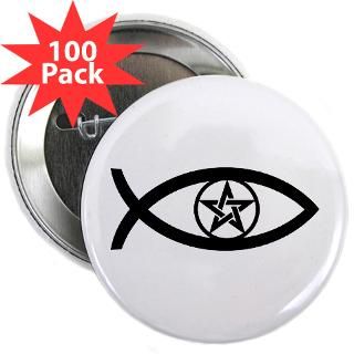 wiccan fish symbol 2 25 button 100 pack $ 133 99