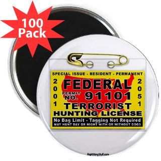 terrorist hunting permit 2 25 magnet 100 pack $ 139 99