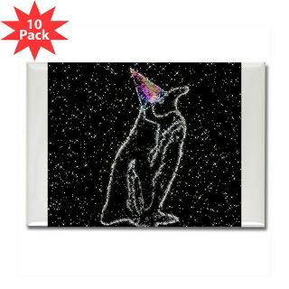 Party Penguin Rectangle Magnet (10 pack)
