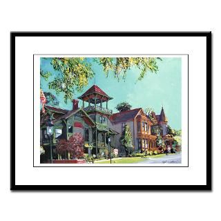 Victorian Street by Riccoboni Large Framed Print  Victorian Houses