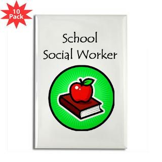School Social Worker Rectangle Magnet (10 pack)