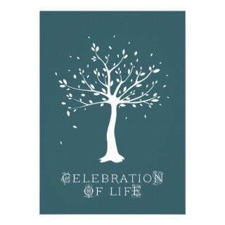 Celebration of Life   Custom   Elegant Tree Motif Personalized