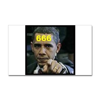 OBAMA 666 Rectangle Sticker