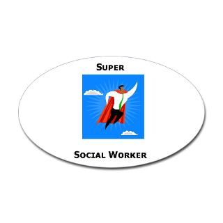 Super Social Worker Rectangle Magnet (100 pack)