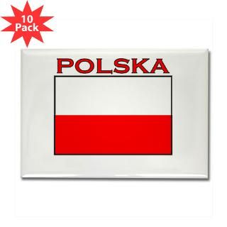 Polska Flag Rectangle Magnet (10 pack)