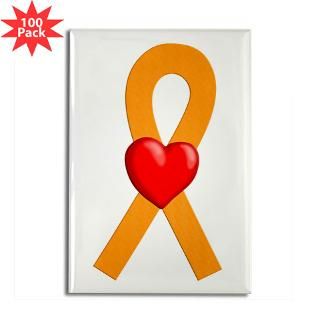 orange ribbon heart rectangle magnet 100 pack $ 184 99