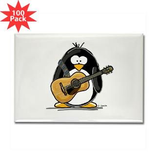 acoustic guitar penguin rectangle magnet 100 pack $ 189 99