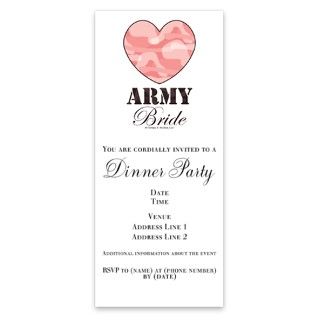 Army Bride Pink Camo Heart Invitations by Admin_CP8437408