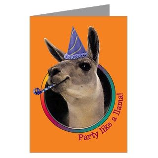 Birthday Party Greeting Cards  Llama Birthday Party Invitations (6