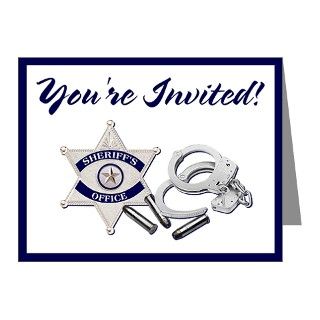 GRADUATION Note Cards  Sheriff Academy Invitation Cards (Pk of 10