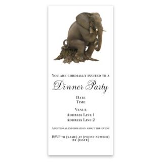 Thinker Elephant Silhouette Invitations by Admin_CP9071297  512569042