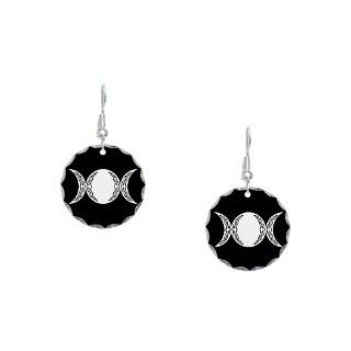 Crescent Gifts  Crescent Jewelry  Triple Goddess Moon Symbol Earring