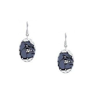 Angry Dog Gifts  Angry Dog Jewelry  BULLDOG Earring Oval Charm