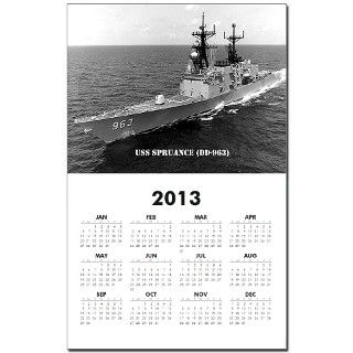 963 Gifts  963 Home Office  USS SPRUANCE (DD 963) Calendar Print
