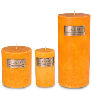 Illume Valencia Orange Pillar Candles