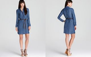 Burberry Brit Chambray Belted Shirt Dress_2