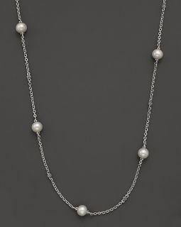 Luna Pearl Small Link Caviar Ball Chain Necklace, 18