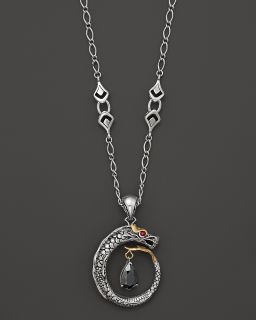 18K Gold and Silver Batu Dragon Pendant Necklace, 18