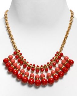 Carolee LUX Coral Bib Necklace, 20L