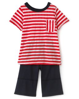 Infant Boys Mini Rugby Stripe Shirt & Shorts Set   Sizes 3 24 Months