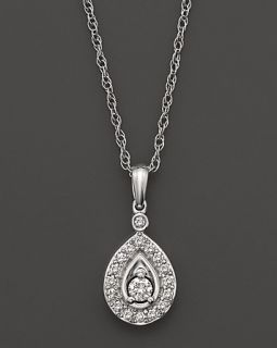 Pendant Necklace in 14K White Gold, .25 ct. t.w.