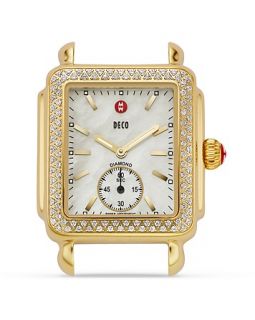 Michele Deco Diamond Gold Watch, 29mm