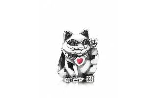enamel lucky cat price $ 35 00 color silver red quantity 1 2 3 4 5