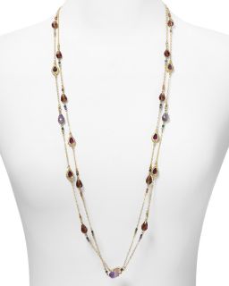 Lauren Two Row Multi Beaded Illusion Necklace, 36