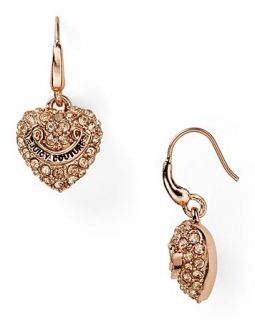 juicy couture pave heart drop earrings orig $ 42 00 sale $ 36 00