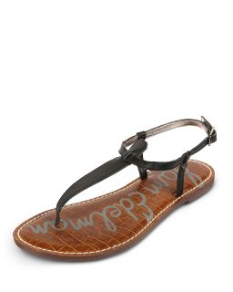 sam edelman gigi flat sandals price $ 65 00 color black leather size