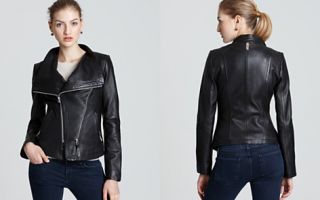 Mackage Robbie Leather Asymmetric Zip Front Jacket _2