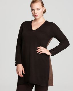 Eileen Fisher Plus Color Block Sweater Tunic  