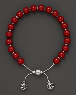 Gucci Love Britt S. Sterling Silver And Red Varnished Wood Bead