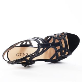 Beautifi Sandal   Black Leather, Guess, $77.59