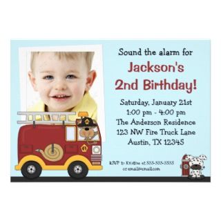 Sock Monkey Birthday Party on Sock Monkey  Fire Truck Boy Baby Shower Invitation