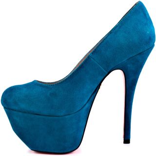 Betsey Johnsons Blue Gemmma   Teal Suede for 129.99