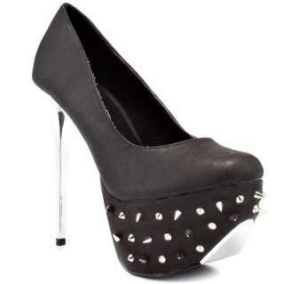Elly Clays Black Missy Spiked Plat   Black for 219.99