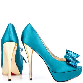 Luichinys Blue Kissy Kiss   Teal Satin for 94.99