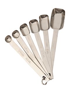 Masterclass 6 piece stainless steel measuring spoon set   House of Fraser