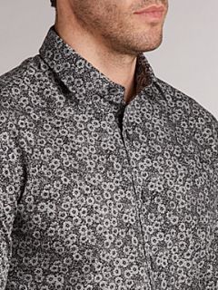 Paul Smith London Long sleeved floral print slim fit shirt Black   House of Fraser
