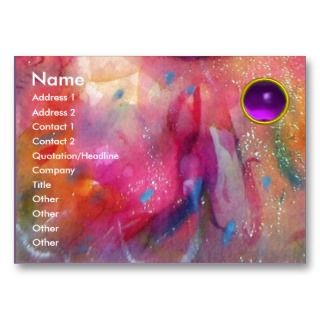 AMETHYST ,bright red pink blue purple Business Card