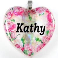 Name Kathy 925 Sterling Silver Dichroic Pendant T2382