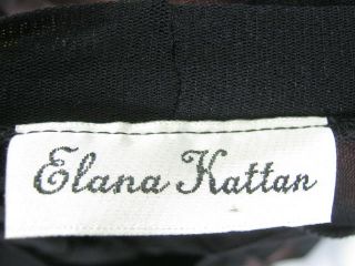Elana Kattan Black Ruffle Sheer 3 4 Sleeve Shirt Sz XS