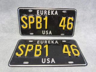 Eureka Deputy Andy Kavan Smith Screen Used License Plate Set