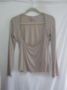 CHArms by Kathy Najimy Comfy Cozy Knit Sleeve Layering Top Natural Sz