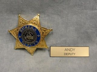 Eureka Deputy Andy Kavan Smith Screen Used Deputy Badge Name Tag Multi