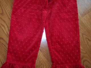 Kellys Kids Girls Red Minky Dot Jog Suit Set Outfit 5 6