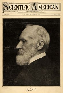 1907 Cover Lord Kelvin William Thompson Temperature Original