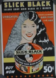 Slick Black original 1930s black history advertisement for black hair